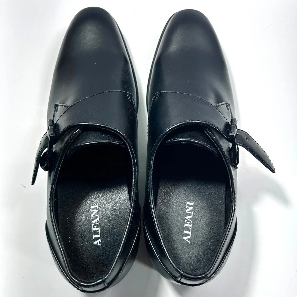Alfani ‎ Elijah Single Monk Strap Men's Shoe Black 8M